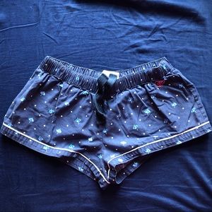 Gilly Hicks Pajama Shorts with blue umbrellas
